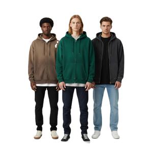 Sweat à capuche pour homme en molleton de luxe personnalisé, broderie solide, streetwear, 100% coton, vintage, surdimensionné, délavé à l'acide, délavé au soleil, usé - Product Image 5