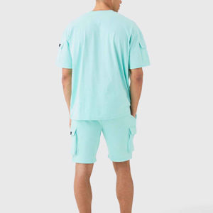 Ensemble de vêtements pour hommes, t-shirt en coton, tenue d'été, nouveau modèle 2026, ensemble de deux pièces, t-shirt à manches courtes et short, tenue décontractée pour hommes - Product Image 2