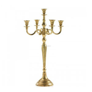 เชิงเทียนโลหะเคลือบทองแดงห้าแขนหรูหราทำด้วยมือเชิงเทียนเชิงเทียนสำหรับงานแต่งงานที่บ้านหรืองานปาร์ตี้ - Product Image 6