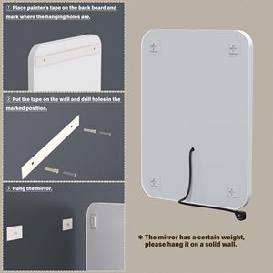 Smart LED Bathroom <b>Vanity</b> Mirror with Light 32x24 Wall-mounted Frame <b>Makeup</b> Mirror Dimmable 3 Color Temperature [U] - Product Image 6