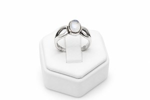 Natural Rainbow Moonstone <b>Ring</b> 925 Sterling Silver Plated Handmade Oval Gemstone <b>Ring</b> Boho Statement <b>Ring</b> - Product Image 2