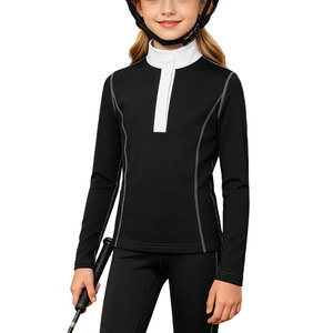 Womens Stretch <b>Horse</b> <b>Riding</b> Shirt Equestrian Sports <b>Top</b> Breathable Quick Dry Training Apparel Comfortable Fit - Product Image 3