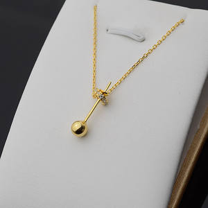 S925 Silver Ball <b>Necklace</b> Set for Women DIY Pearl Jewelry Accessories with Versatile Clavicle Chain <b>Fine</b> <b>Pendant</b> <b>Necklace</b> 328 - Product Image 2