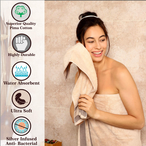 Compre Ahora Toalla de Baño de Lujo de Algodón de Rizo, Calidad Premium, Secado Rápido, Altamente Absorbente, Tejido Ecológico - Product Image 4