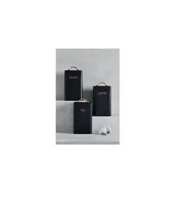 Durable metal kitchen <b>canister</b> set with airtight lids for countertop storage stylish design for flour <b>sugar</b> <b>coffee</b> <b>tea</b> snacks - Product Image 1