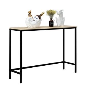 Consolle in noce chiaro con stile industriale e piano singolo in triamina - Product Image 5