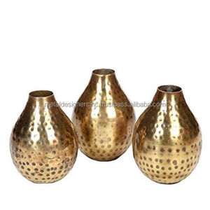 <b>Hammered</b> Metal Attractive Golden Vases - Product Image 1