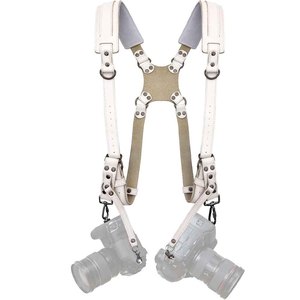 Arnés Profesional para Cámara con Sistema de Doble Correa para Cámaras DSLR y sin Espejo, Cómodo y Ajustable para Pecho y Hombro - Product Image 1