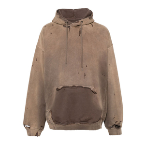 Sudadera con Capucha Personalizable de Alta Calidad, con Logotipo Personalizado, para Hombre, de Algodón y Poliéster, Estilo Desgastado, Sudadera de Punto, Ropa Casual Urbana - Product Image 1