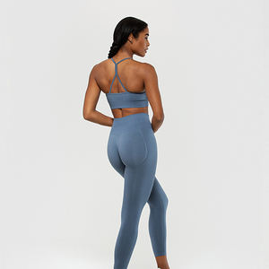 Leggings de Yoga Tejidos con Logotipo Personalizado, Cintura Media, Ajuste Delgado, Antibacterianos, de Secado Rápido, de Alta Calidad, para Entrenamiento en el Gimnasio para Mujer - Product Image 4