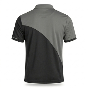 T-shirt personnalisé ODM pour homme, design décontracté, manches courtes, color-block, anti-plis, polyester/coton, logo imprimé sur le devant - Product Image 2