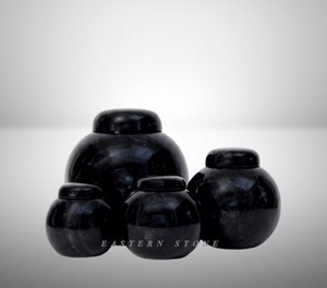 Large Marble Funeral Ash Cremation Urn with Matching Keepsake Urn for Adult Human Ashes <b>Memorial</b> Funeral Set Wholesale Natural - Product Image 3