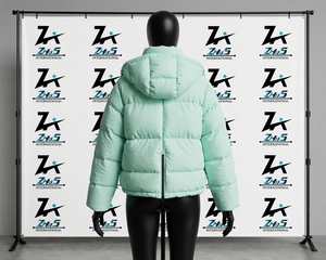 Chaqueta Corta Acolchada de Invierno para Mujer, Diseño Personalizado, Impermeable, con Capucha, Chaqueta Corta Acolchada Gruesa y Cálida - Product Image 2