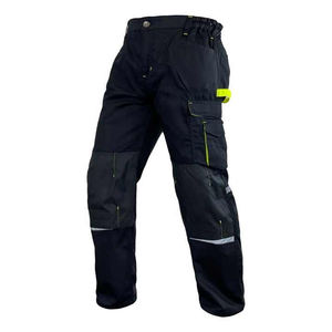 Chemises de sécurité réfléchissantes respirantes et imperméables haute visibilité pour hommes, pantalons de travail décontractés noirs multi-poches - Product Image 1