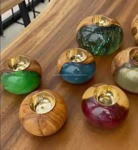 Quemador de incienso de madera de resina pulida Divine Serenity hecho a mano Mubkhar para fragancia Oud y Bakhoor durante Ramadán y Eid - Product Image 2