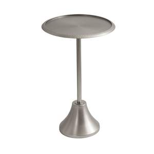 Table d'appoint ronde décorative en métal avec plateau en verre miroir et support en métal robuste pour maisons modernes - Product Image 5