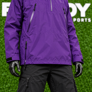 Veste de ski imperméable personnalisée, coupe-vent demi-zip respirant pour sports de neige en extérieur, coque extérieure, logo OEM, vente en gros, équipement pour hommes - Product Image 6