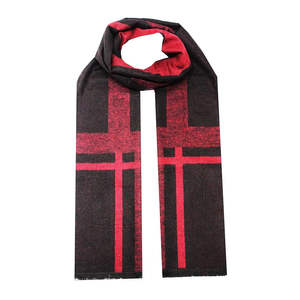 Écharpe tricotée unisexe minimaliste - Cache-cou d'hiver polyvalent - Cache-cou doux au toucher en tricot uni avec logo personnalisé - Product Image 1