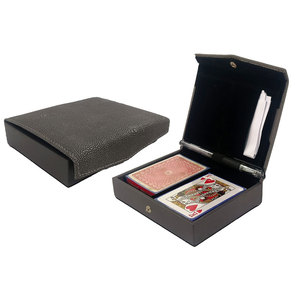 Étui en cuir personnalisé pour cartes à jouer, double jeu de cartes de poker, à prix avantageux - Product Image 1
