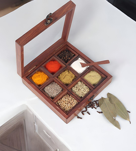 Wood Spice <b>Box</b> Food Grade Cardamom Cloves <b>Herb</b> & Spice Storage Wood Kitchen Organizer Spice <b>Box</b> - Product Image 1