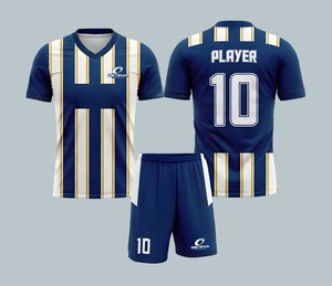 Conjuntos de Uniformes de Fútbol Unisex para Hombre con Estampado por Transferencia de Calor, 100% Poliéster, Manga Corta, Antibacterianos - Product Image 5