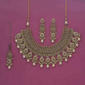 Collar de latón antiguo con diseño de boda y chapado en mehndi para uso diario - Product Image 6