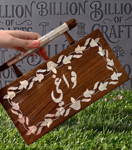 Bolso de mano tipo caftán de madera de mango ecológica con mosaico de conchas marinas, de alta calidad, el más vendido en B2B. - Product Image 1