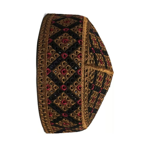 Online Sale Customized Embroidered Design Men's Muslim Prayer Hats Promotional Islamic Eco-Friendly All Sizes Available for Male - Product Image 4