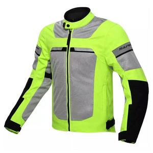 Veste d'été de moto pour hommes Armure approuvée CE Doublure imperméable détachable Panneaux de maille respirante Col montant BON prix - Product Image 1