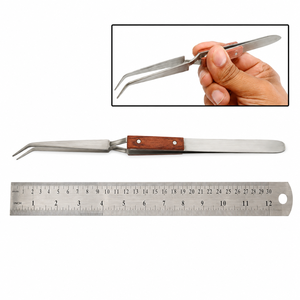 Pince à souder pour dissipateur thermique avec poignée en fibre, courbée à 90 degrés, droite, à pointe longue, à mâchoires lisses et coniques, ZetomedPro - Product Image 3