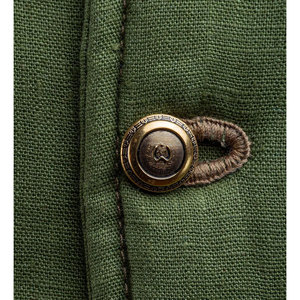 Breathable Two-Tone Green White Cotton Medieval Padded Gambeson Custom Coat <b>Jacket</b> Renaissance Custom OEM ODM - Product Image 5