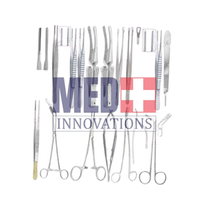 Juegos de instrumentos de cirugía vascular con instrumentos manuales de acero inoxidable 97 piezas de Med Innovation - Product Image 1