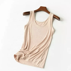 เสื้อกล้ามผู้หญิงแบบสั่งทำพิเศษ ผ้าไผ่ออร์แกนิค แขนกุด ผ้าฝ้าย/ใยไผ่ ไซส์ใหญ่ จากปากีสถาน - Product Image 1