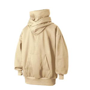 Meilleures ventes en gros : Sweat à capuche pour hommes, personnalisé, coupe oversize, style masque, à épaules tombantes, col roulé, effet délavé vintage, style Hip Hop - Product Image 1