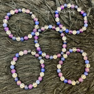 High Quality Natural Amethyst Sodalite Clear Quartz <b>Bracelet</b> for Focus Memory Learning <b>Healing</b> Energy Crystal Beaded <b>Bracelet</b> - Product Image 2