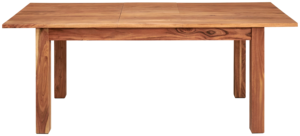 Table de salle à manger extensible en bois d'acacia massif, forme rectangulaire, taille personnalisée, finition brune, pieds pliants, durable, pour la maison, la cuisine, le restaurant - Product Image 5