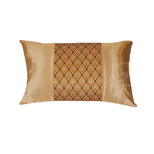 Thai Traditional Pattern Decorative Lumbar <b>Pillow</b> – 12 × 19 Inches - Product Image 3