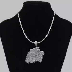 Pendentif Diamant Moderne en Alliage Plaqué Argent 925, Breloque Thème Mouton Micro-Pavé Strass, Bijou Hip Hop Unisexe, Cadeau - Product Image 3