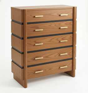 <b>5</b>-drawer Modern Eco-Friendly Chest Mango Bed <b>Frame</b> Bedroom Indoor Premium Quality Handcrafted OEM ODM Home Furniture Custom - Product Image 2