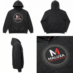 เสื้อฮู้ดเคลือบผิว ONYX จาก MALUZA Industries พร้อมโลโก้แบบซ้อน ดีไซน์พรีเมียม สไตล์สตรีทแฟชั่นอเมริกันสุดเท่ - Product Image 6