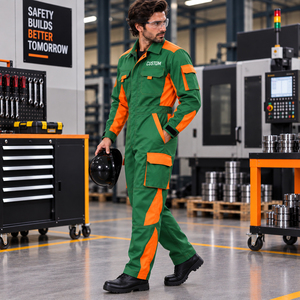 Lightweight Utility Work <b>Jumpsuit</b> With Chest Pockets <b>Mens</b> Work Coveralls Cotton Blend Long Sleeve Mechanic <b>Jumpsuit</b> Use - Product Image 2
