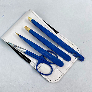 ASAO - Juego de Pinzas de Acero Inoxidable Ecológicas con Punta Inclinada para Pestañas, Accesorios para Extensiones de Pestañas y Cejas - Product Image 3