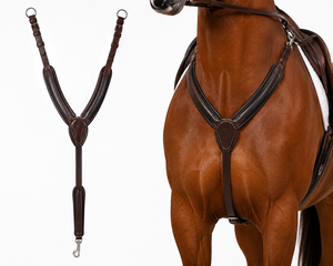 อุปกรณ์ขี่ม้าหนังแท้ สายรัดม้าแบบยืน (Standing Martingale) ทำจากหนังแท้สำหรับขี่ม้า - Product Image 3