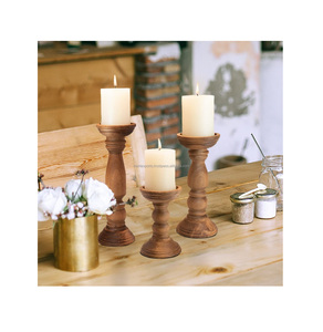 Bougeoirs faits à la main décoration d'intérieur cadeau chandelier en bois décor de mariage nouveaux cadeaux de maison bougeoirs en bois - Product Image 2