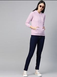 Sudadera con Capucha Lavanda para Mujer, Estampado Friday Hello Weekend, Informal, Manga Larga, Tejido de Algodón, Ropa de Otoño - Product Image 3