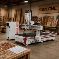 Routeur CNC automatique robuste 4 axes avec tête oscillante ATC, servomoteur Syntec 60WE, NC Studio/Mach3, perçage de trous sur les deux côtés