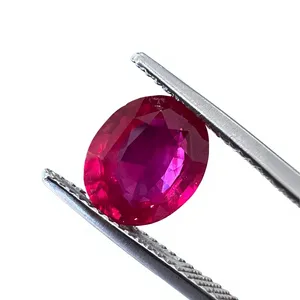 Rubí Natural de Mozambique Sin Tratamiento Térmico, 3.01CT, Corte Ovalado, Color Rojo Rosado con Juego de Color/Fuego, Sin Orificio para Joyería, Anillos - Product Image 5