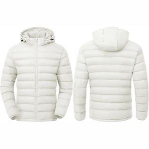 Chaqueta Acolchada Unisex de Primera Calidad con Cierre, para Primavera, Cálida, Personalizada, Impermeable, Ecológica, con Bordado de Camuflaje en la Parte Delantera - Product Image 1