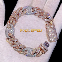 Chaîne cubaine en argent sterling de haute qualité avec moissanite pour cadeau de mariage et usage unisexe en soirée – Approvisionnement mondial