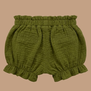 <b>Cot</b> & Candy Solid Organic Muslin Frill Top with Shorts Palm Breezy Collection for Summer - Product Image 5